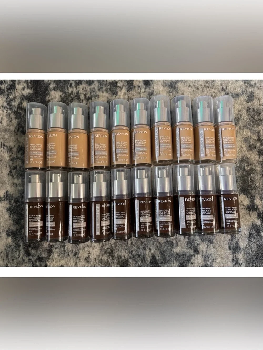 Revlon Illuminance Skin-Caring Liquid Foundation Shade 313 Light Tan & 613 (20)